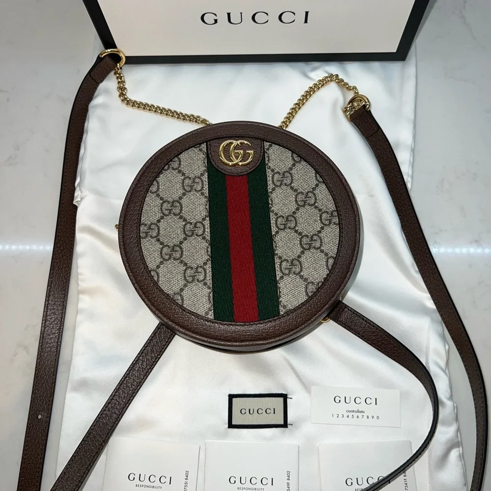 Gucci Ophidia GG Mini Supreme Backpack Bag Beige 598661 - Picture 2 of 8